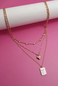 Square Bow Layered Necklace