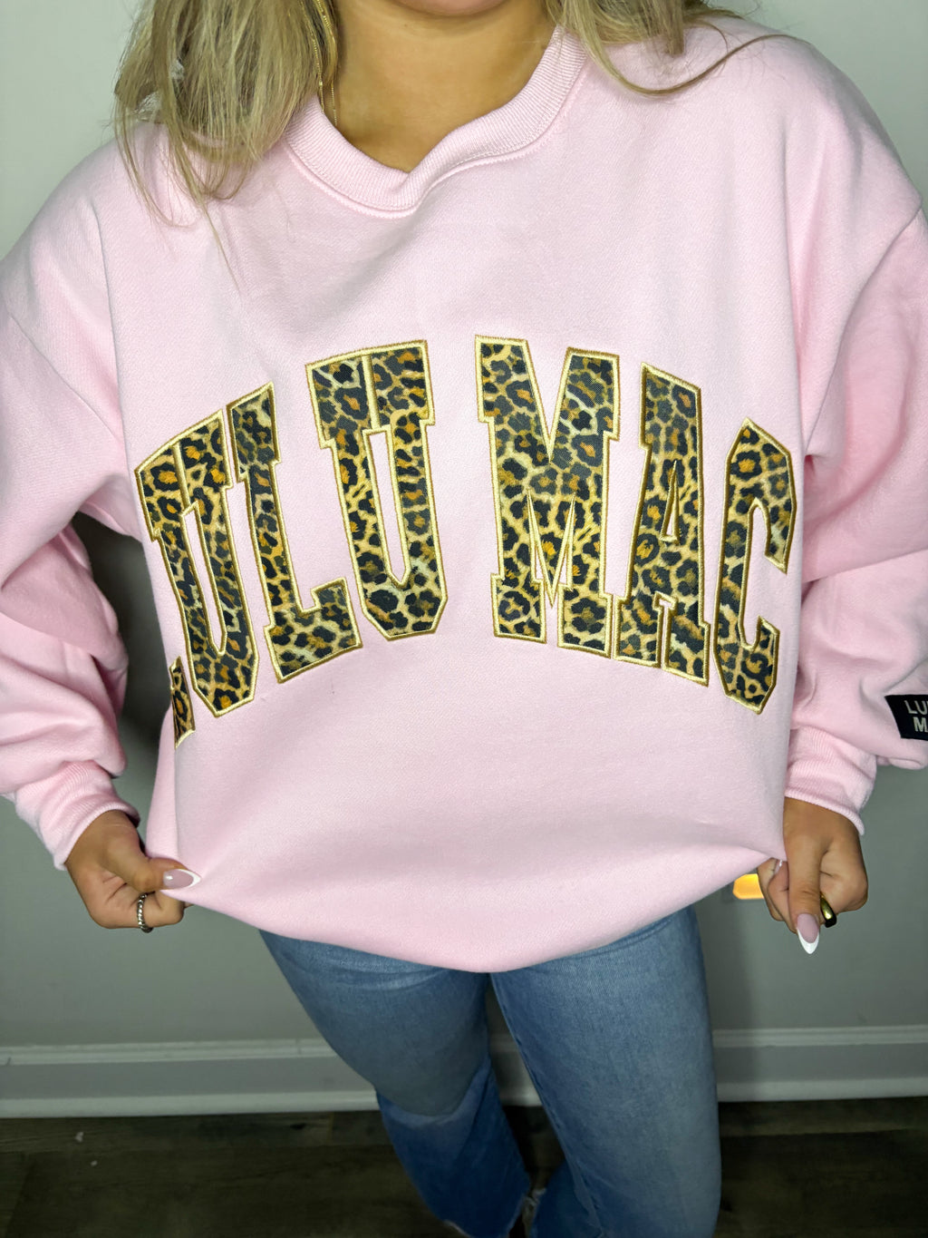 Light Pink Leopard Sweatshirt