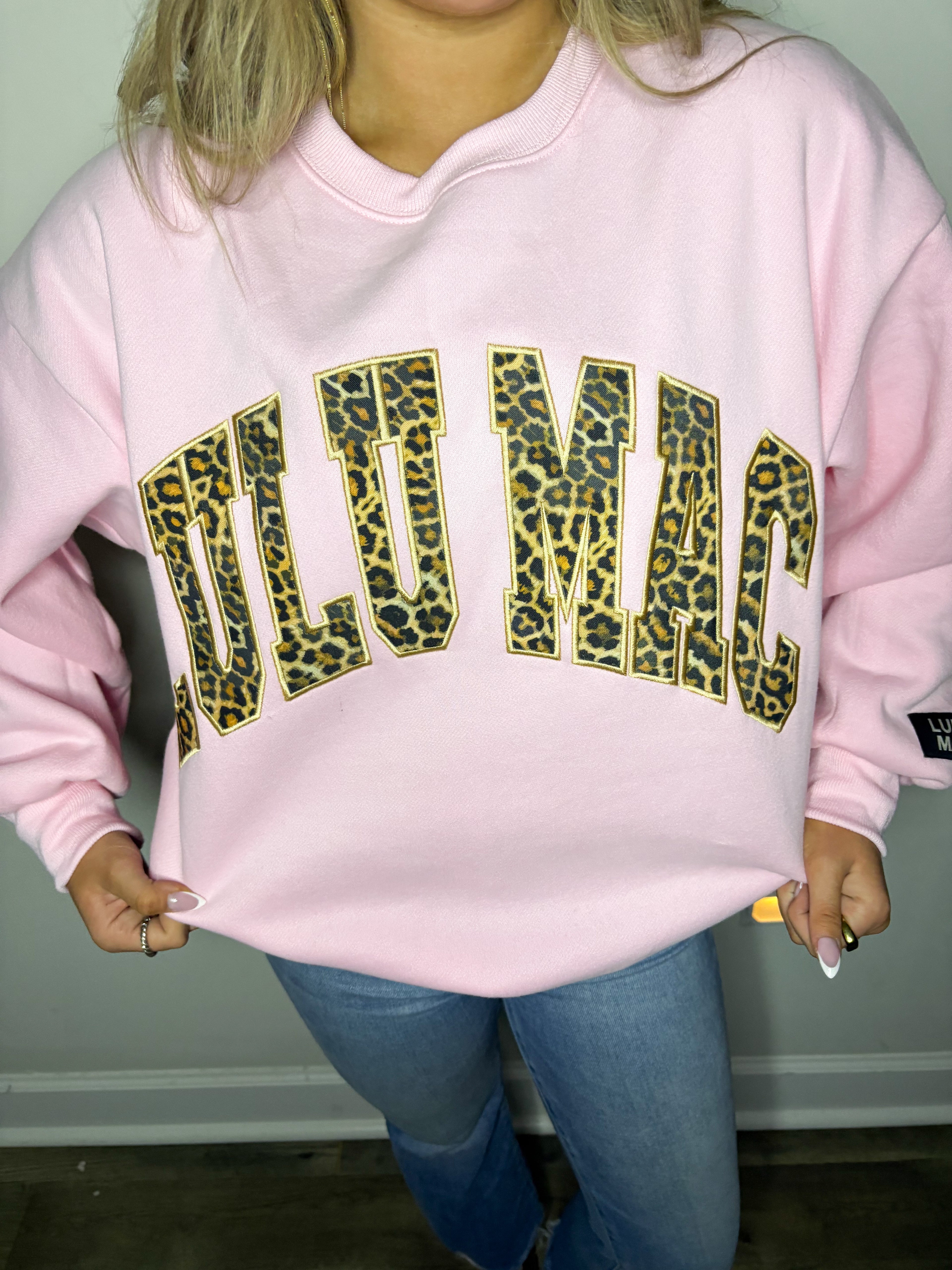Light Pink Leopard Sweatshirt