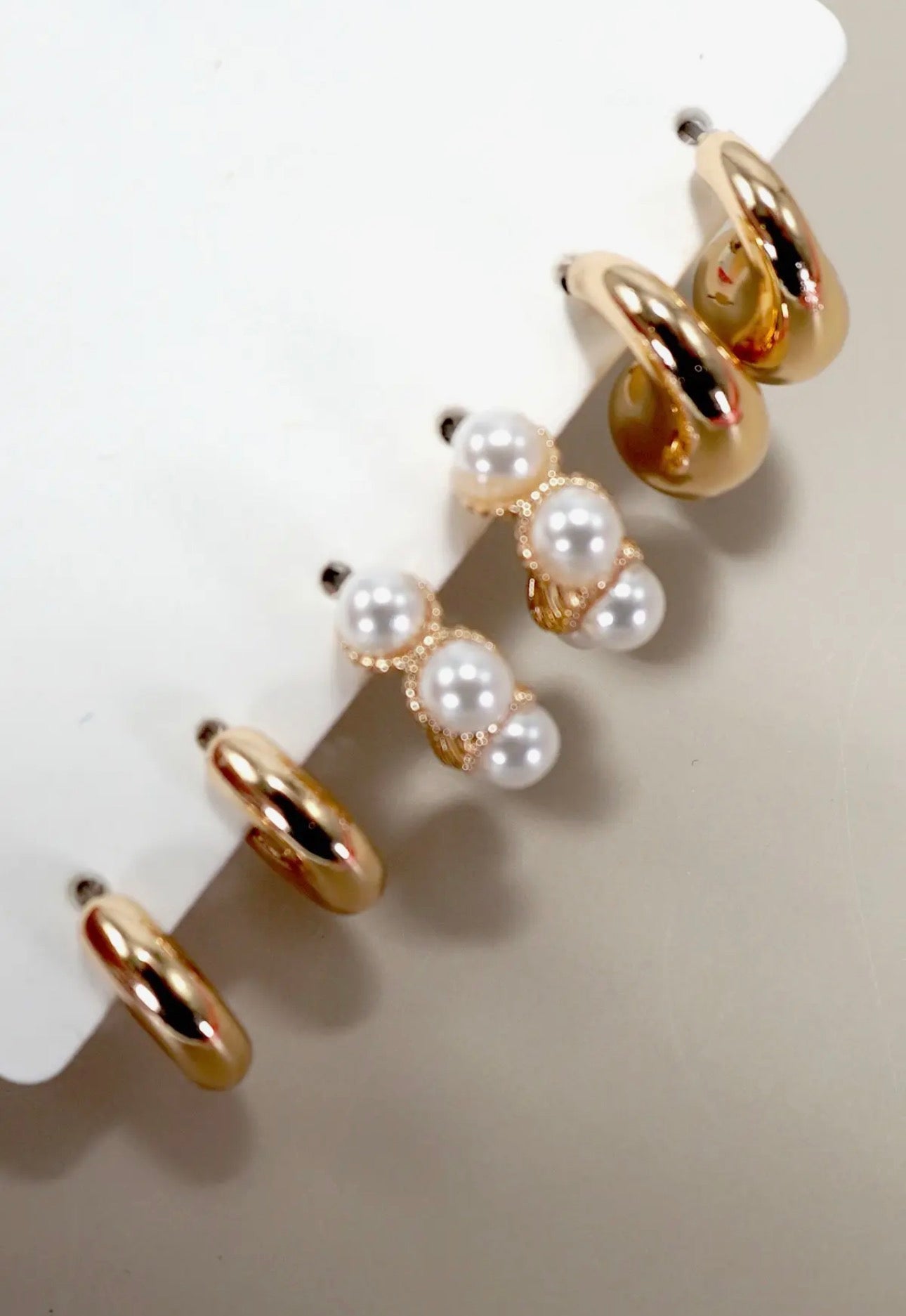 Trio Pearl Hoop
